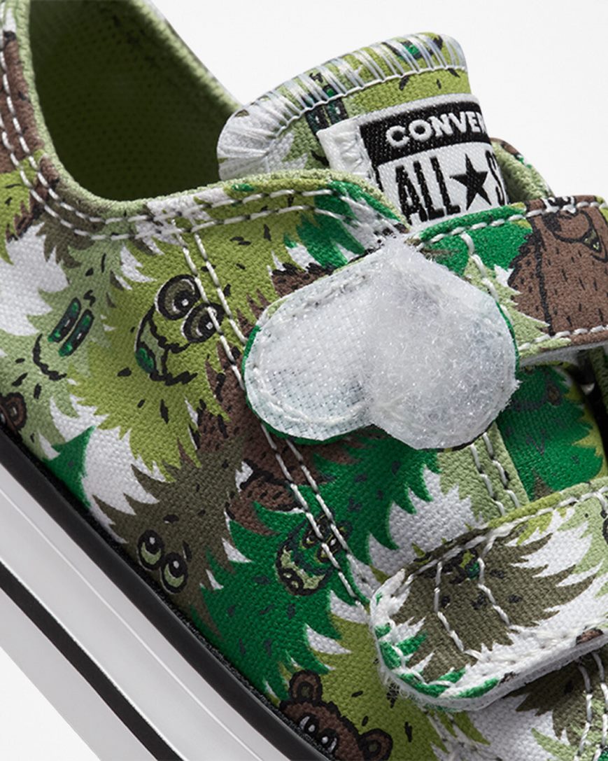 Tenisi Baieti Converse Chuck Taylor All Star Easy-On Forest Camo Albi Verzi | RO 13UJWN796